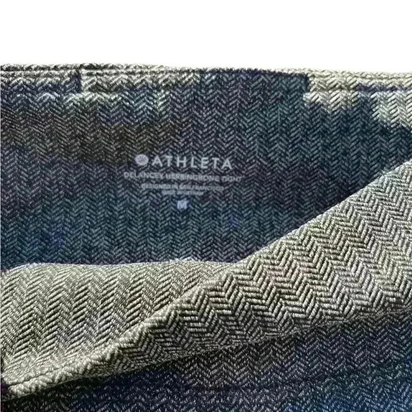 ATHLETA Delancey Herringbone Tight Leggings Size Medium Black/Grey - Picture 6 of 6